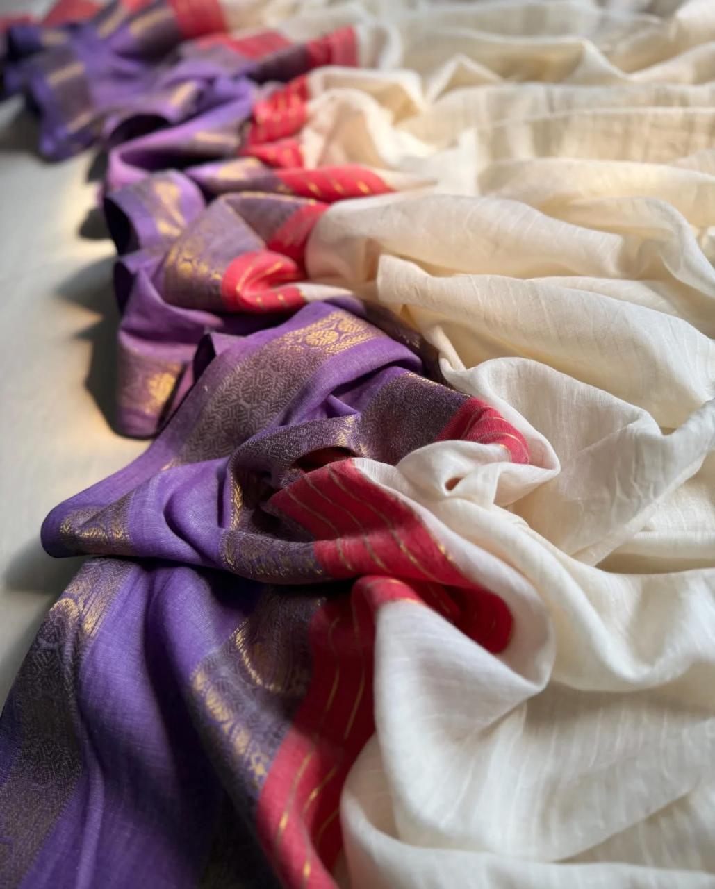 Onam special mul cotton sarees