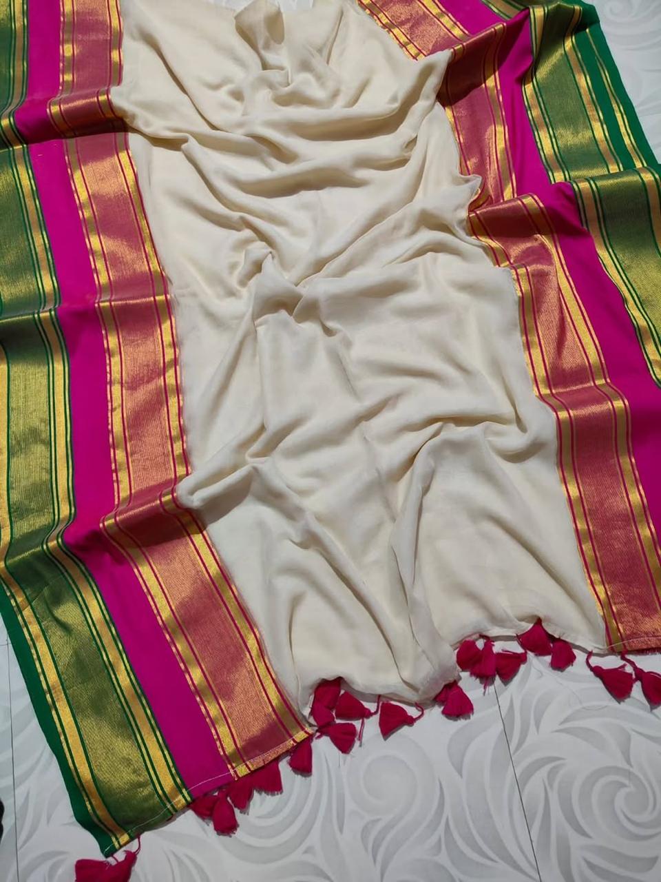 Onam special mul cotton sarees