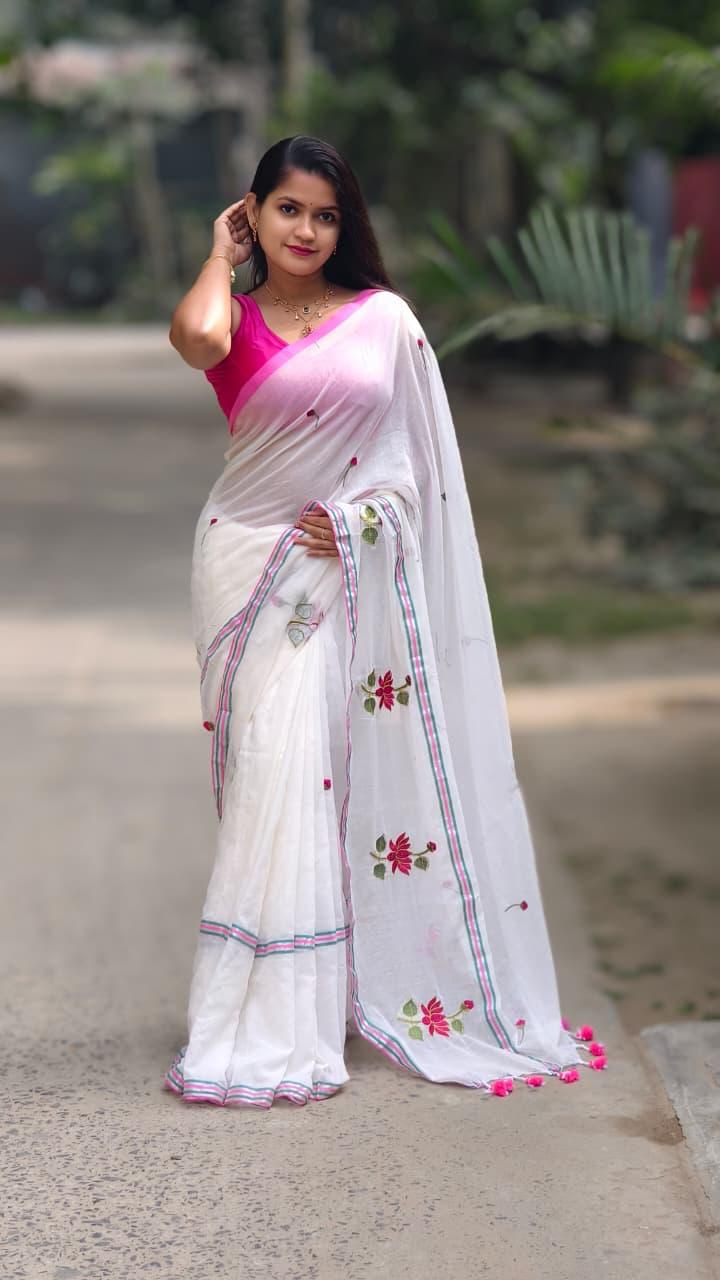 Onam special mul cotton sarees
