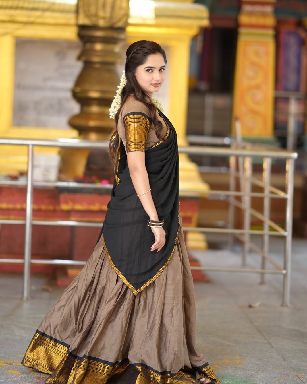 Kanchi cotton silk dhawani