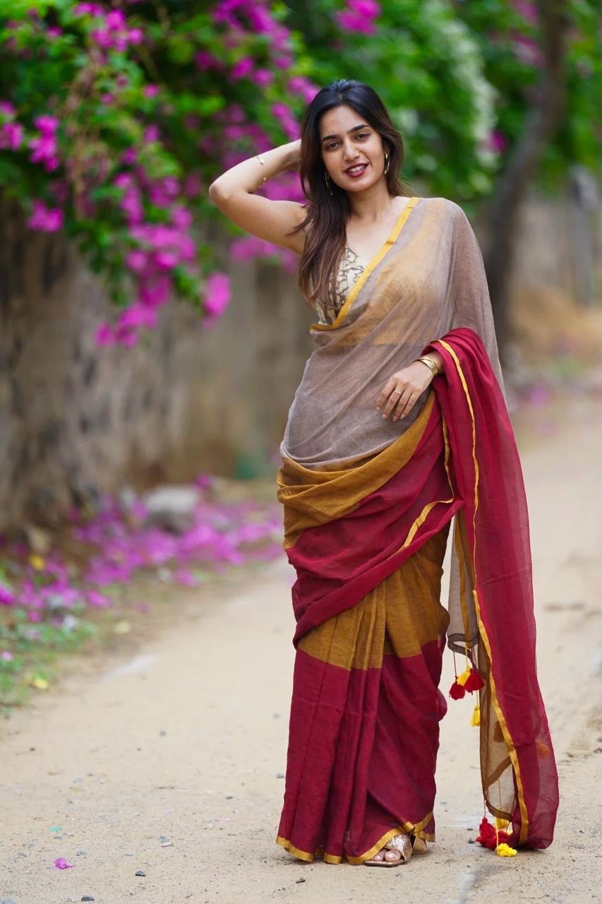 Mul cotton saree