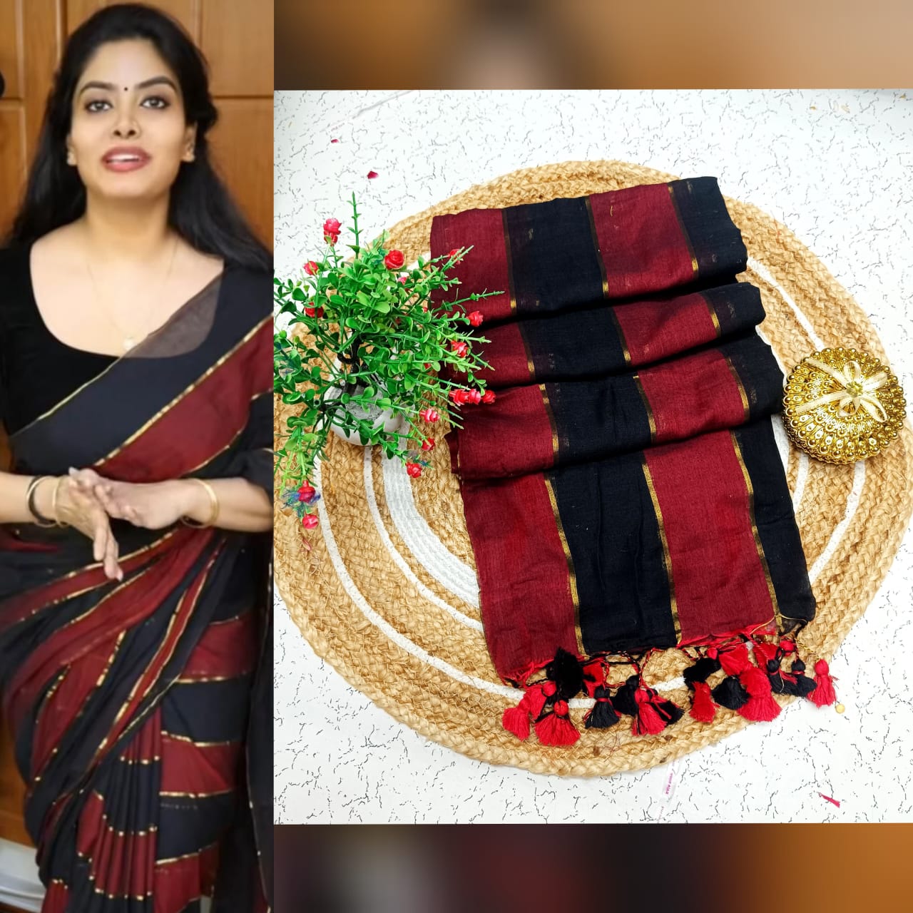 Mul cotton saree