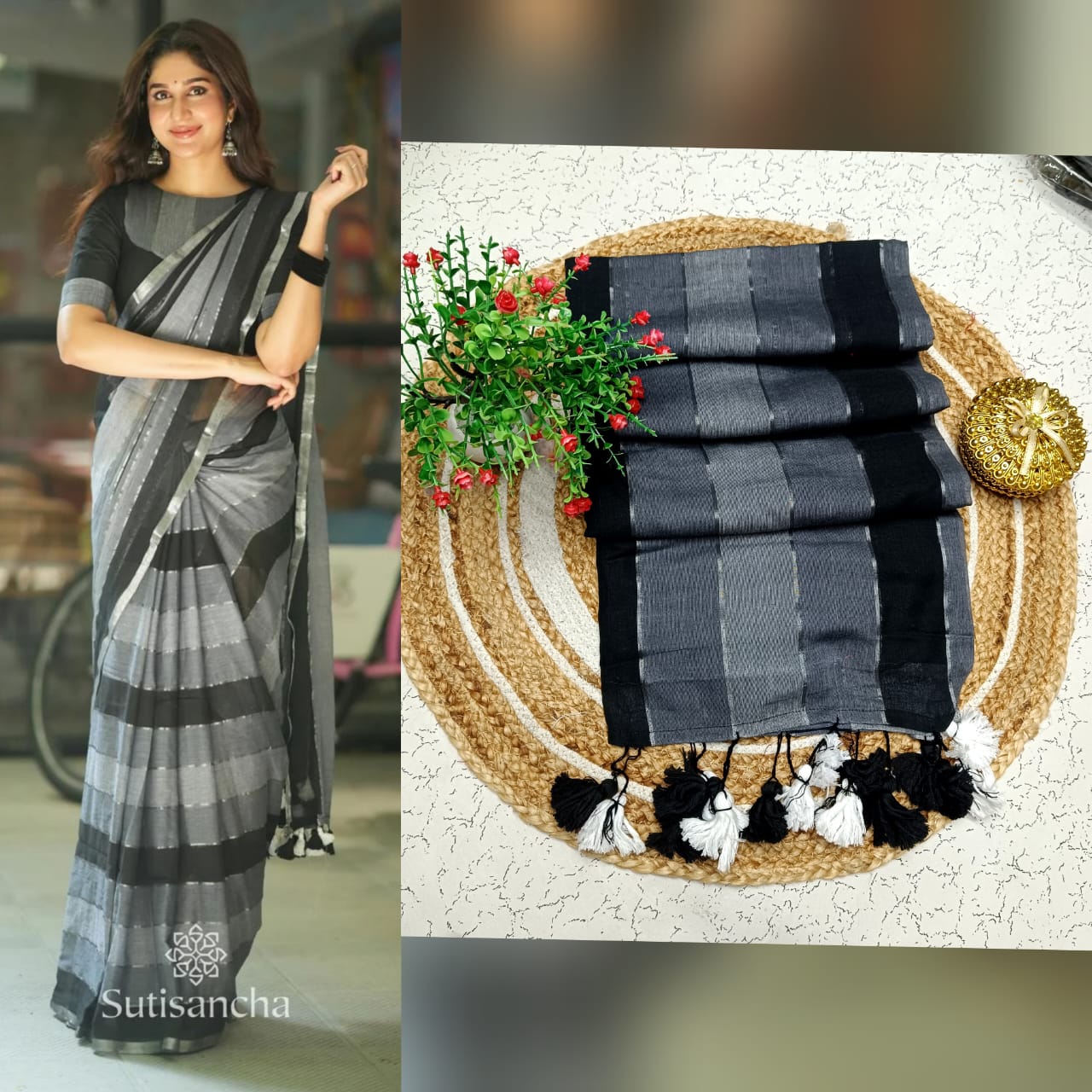 Mul cotton saree