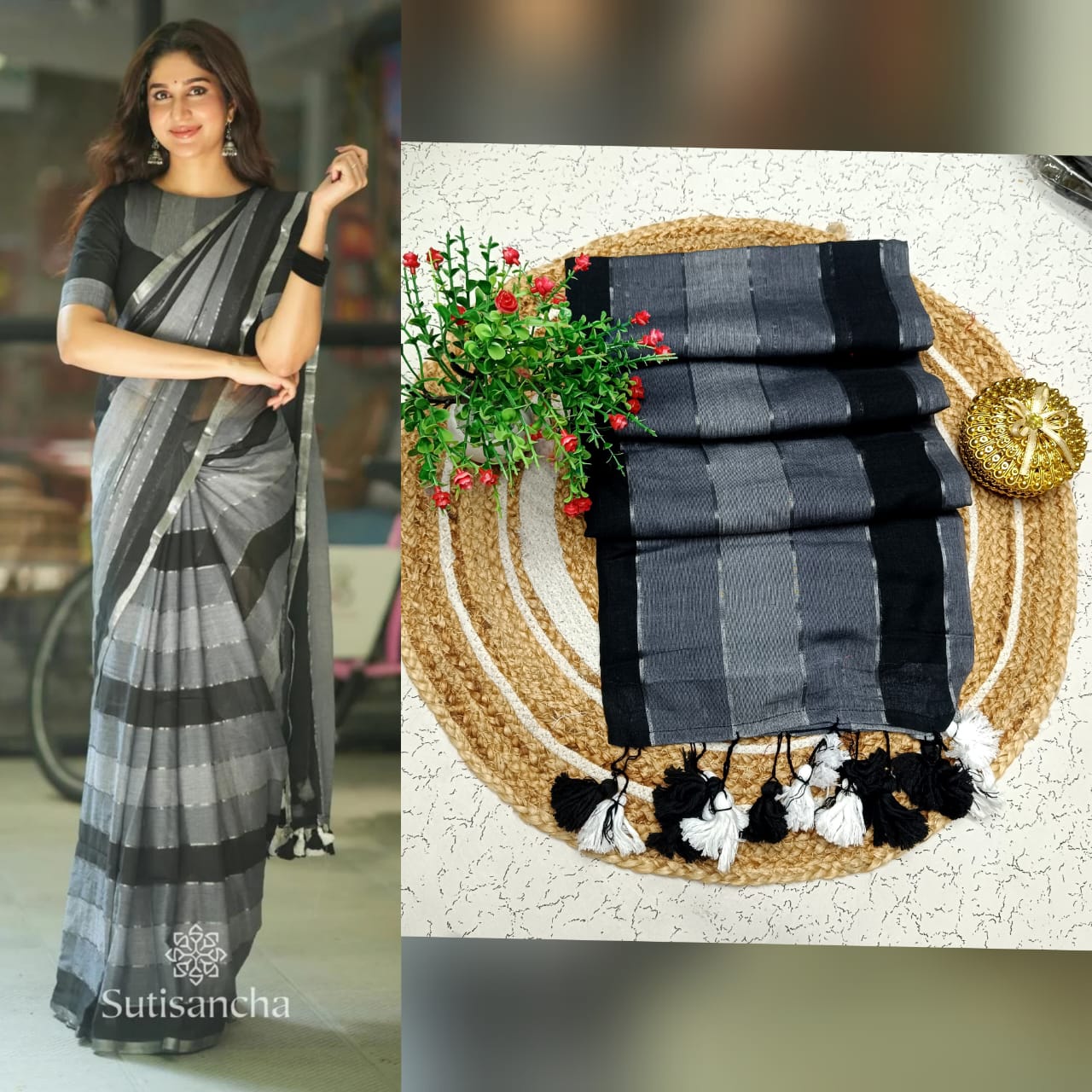 Mul cotton saree